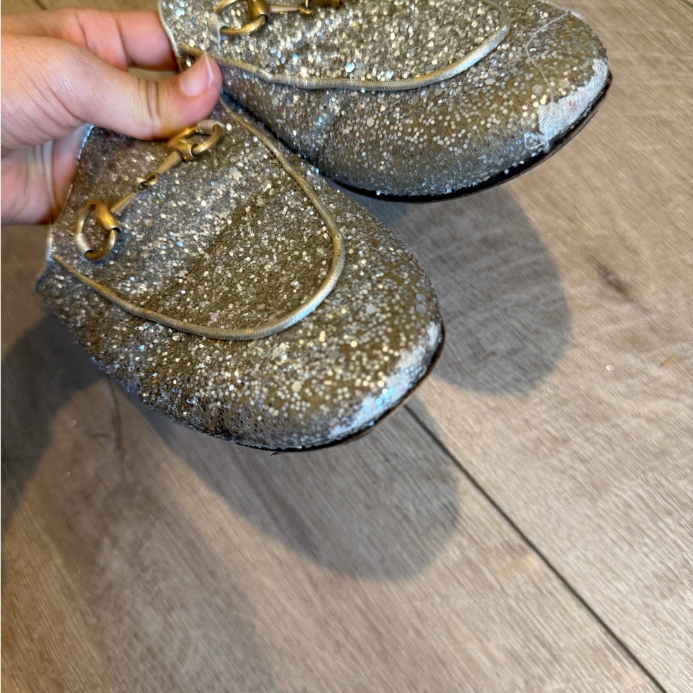 Gucci Silver Glitter Princetown slippers Mules - Picture 3 of 8